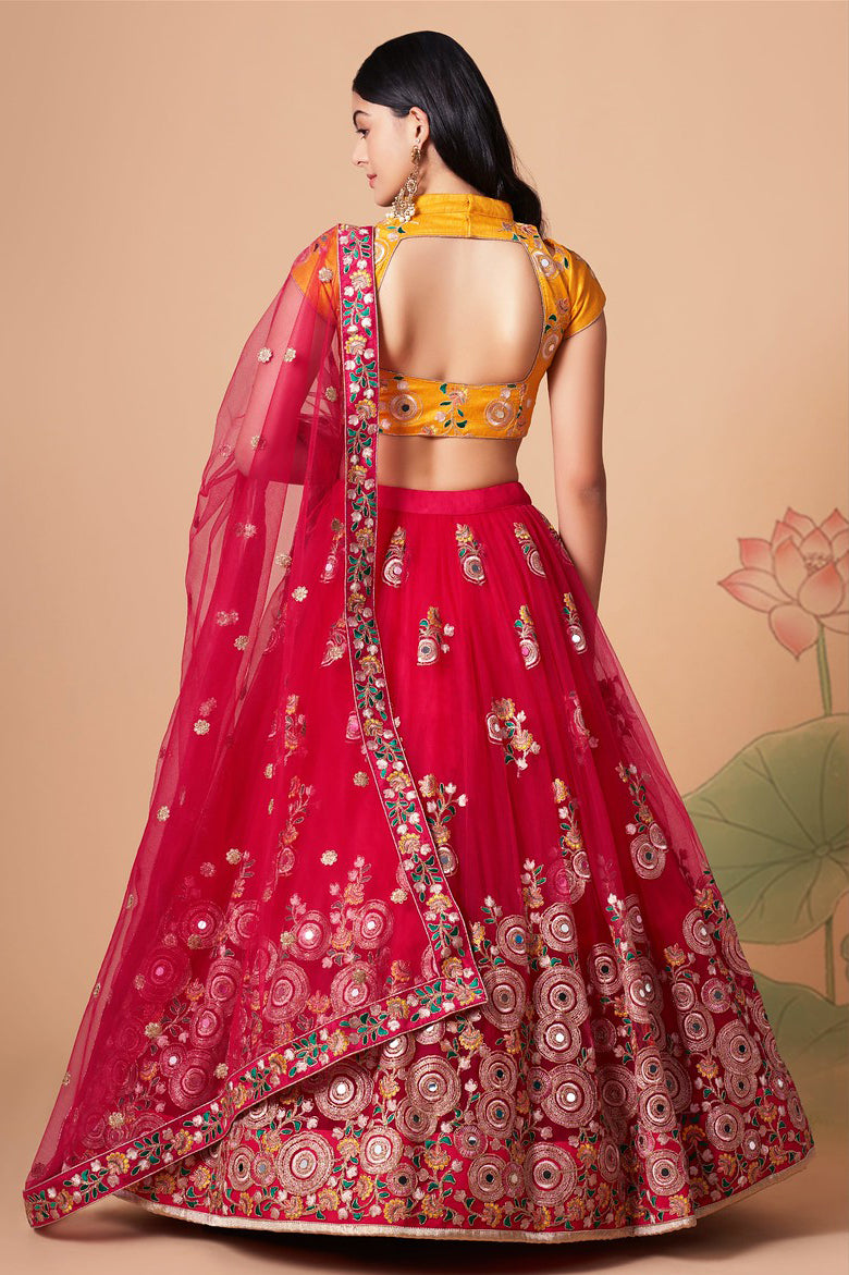 Red Designer Lehenga Choli