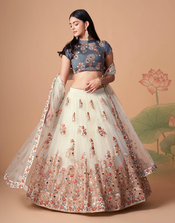 White Designer Lehenga Choli