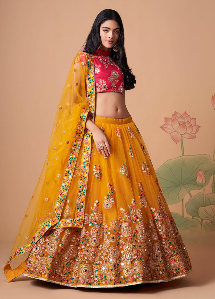 Yellow Designer Lehenga Choli