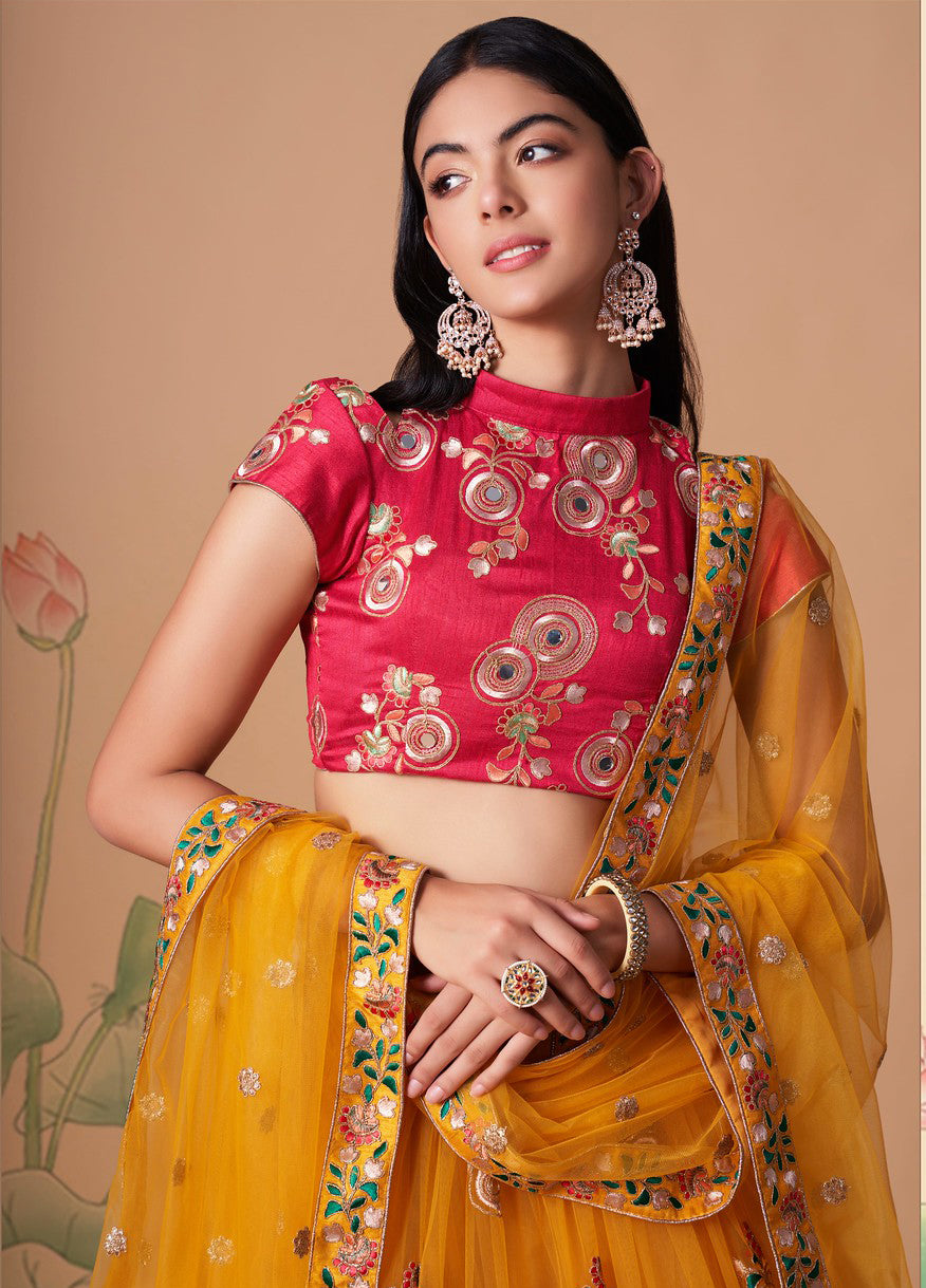 Yellow Designer Lehenga Choli