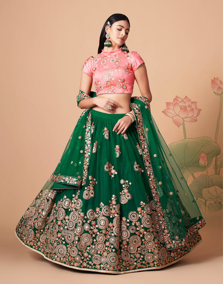 Green Designer Lehenga Choli