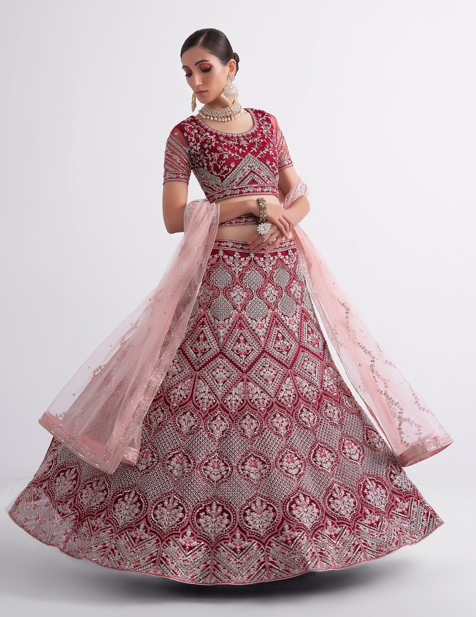 Phenomenal Red Color Kanchipuram Silk Zari Weaving Work Lehenga Choli –  Urban Fashion