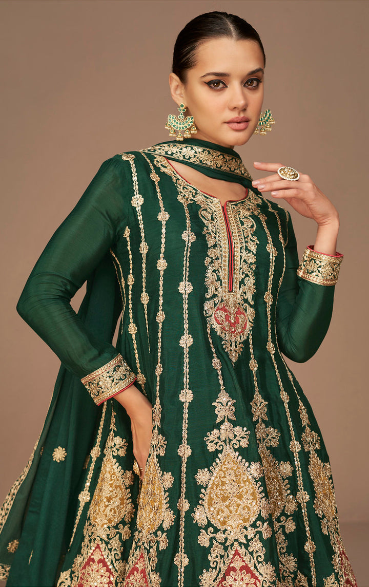 Designer Salwar Kameez in Green