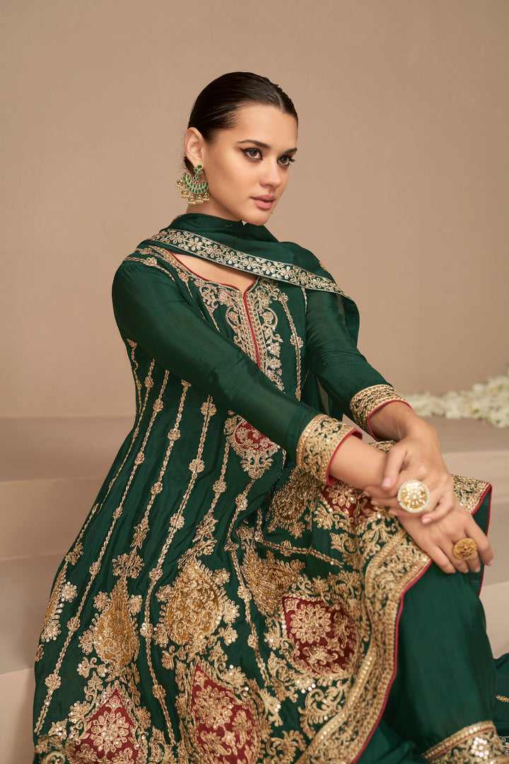 Designer Salwar Kameez in Green