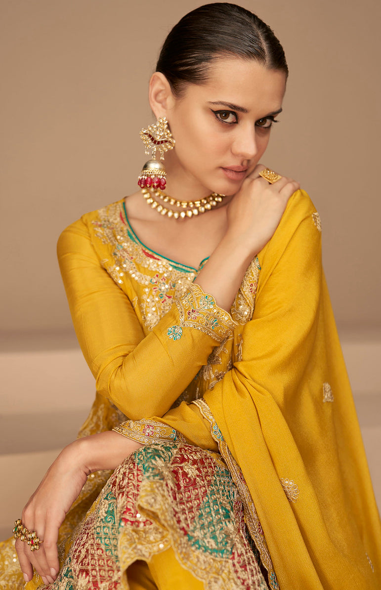 Designer Salwar Kameez in Yellow