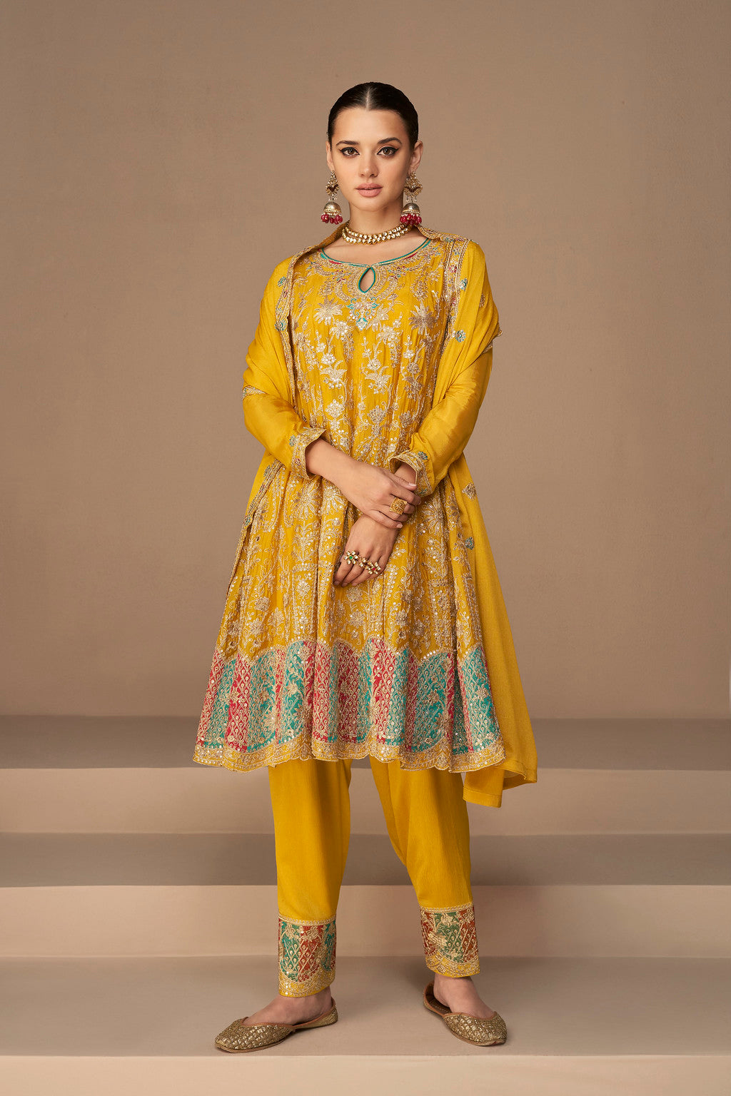 Designer Salwar Kameez in Yellow