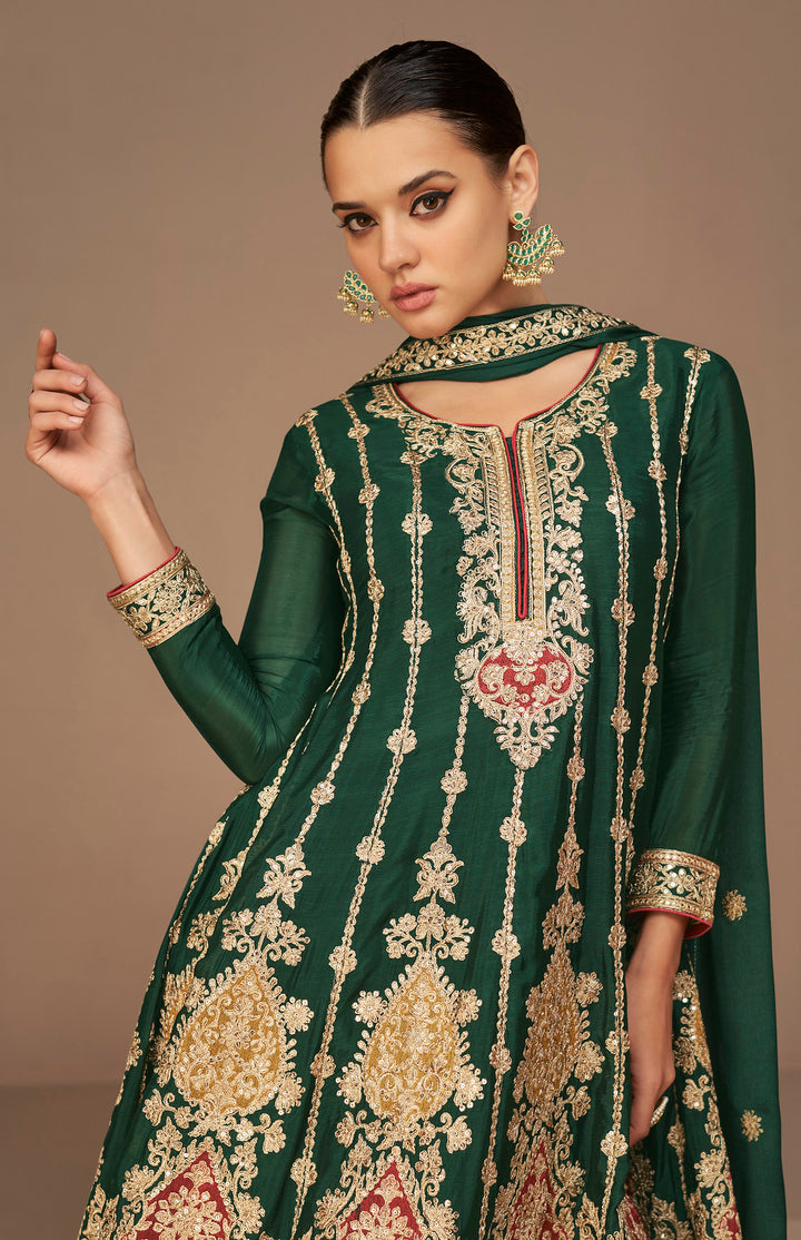 Designer Salwar Kameez in Green