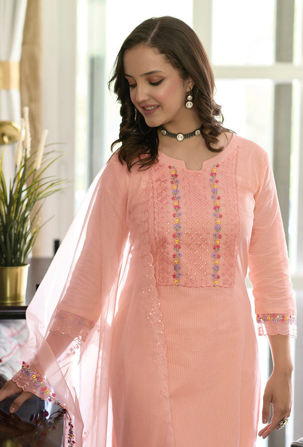 Readymade Elegant in Light Pink Designer Indian Salwar Kameez