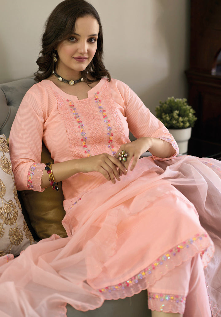 Readymade Elegant in Light Pink Designer Indian Salwar Kameez