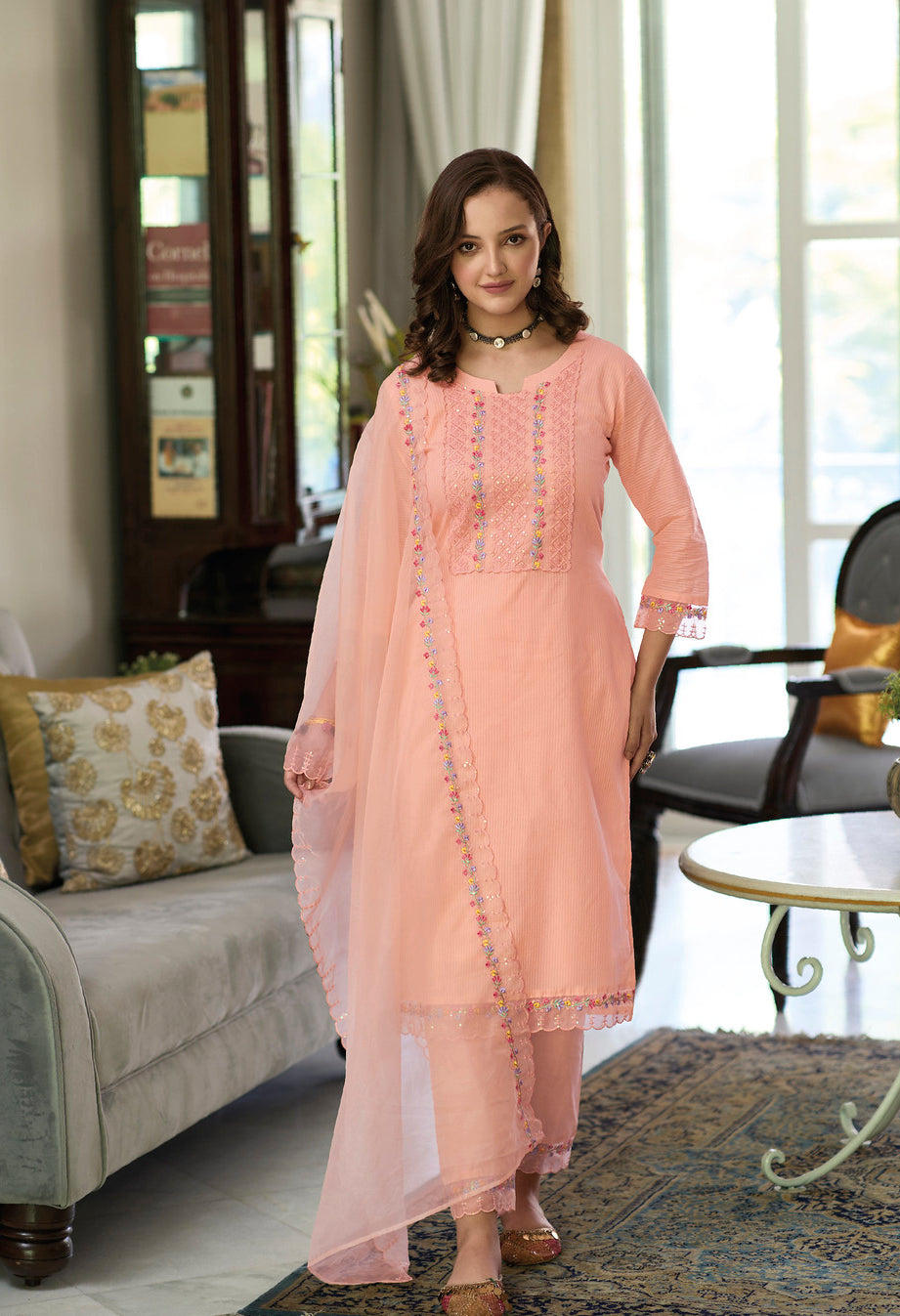 Readymade Elegant in Light Pink Designer Indian Salwar Kameez