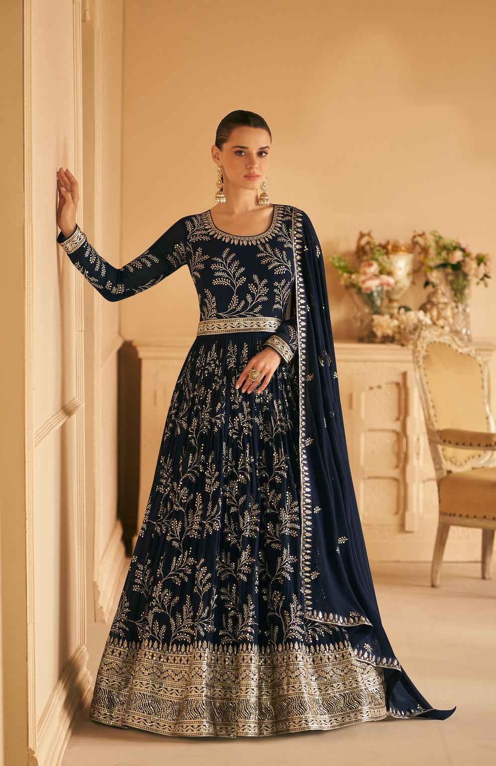 Designer Blue Anarkali