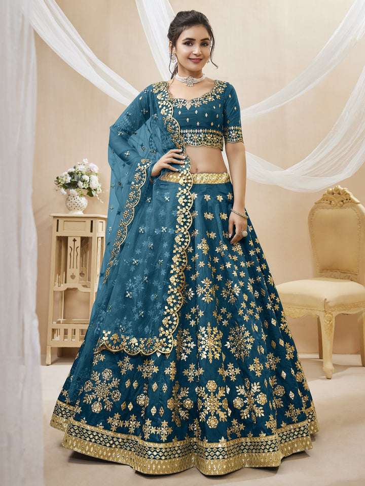 Mesmerizing Blue Silk Lehenga Choli