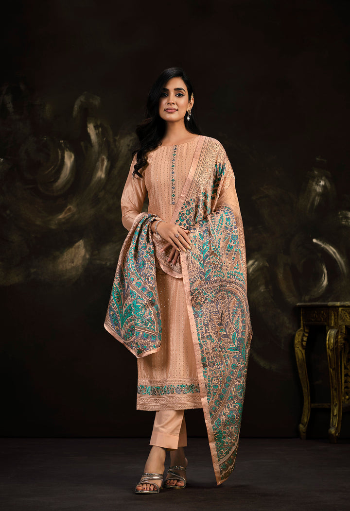 Graceful Peach Designer Salwar Suit