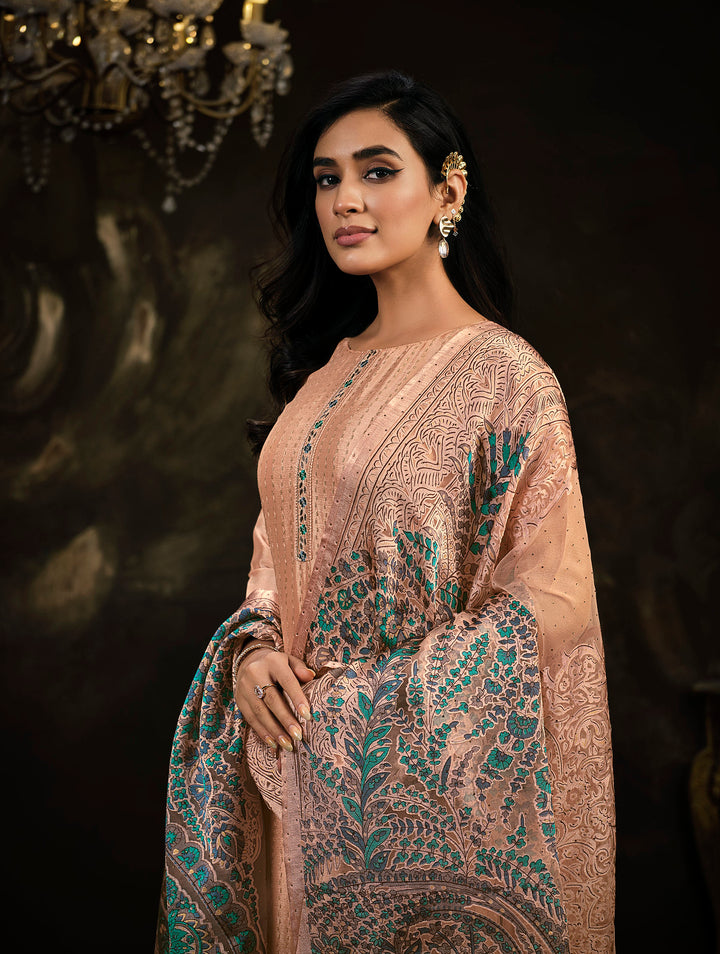 Graceful Peach Designer Salwar Suit