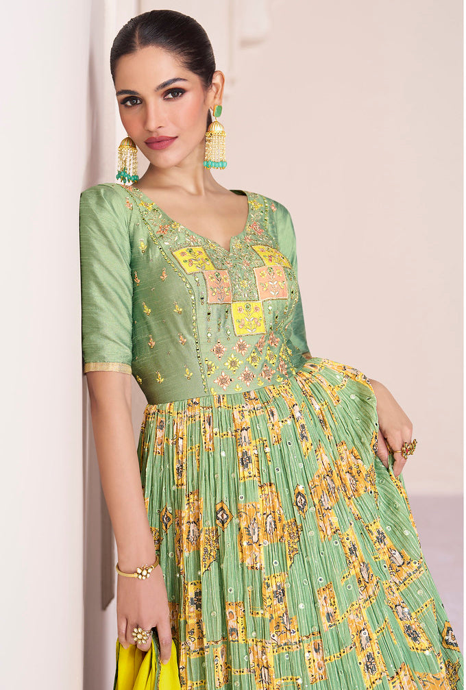 Indian Designer Anarkali in Green