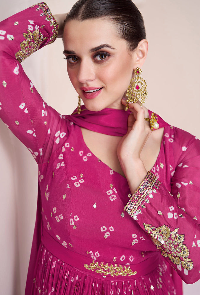 Exquisite Indian Designer Anarkali in Pink