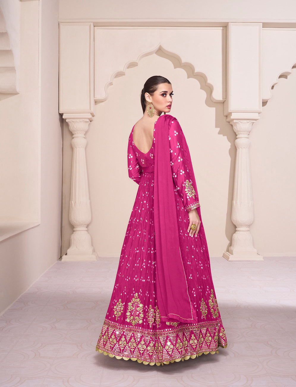 Exquisite Indian Designer Anarkali in Pink