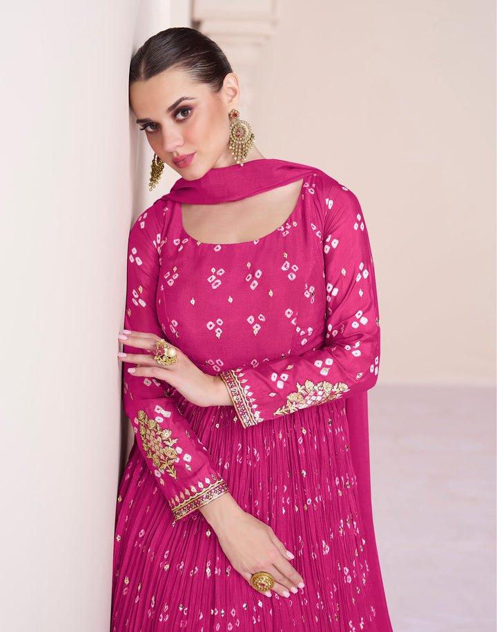 Exquisite Indian Designer Anarkali in Pink