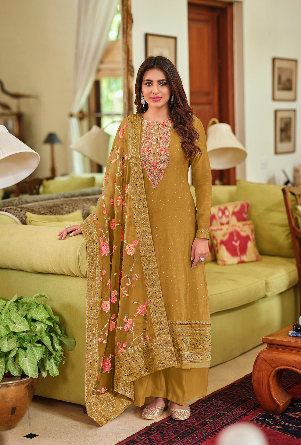 Designer Indian Salwar Kameez in Yellow