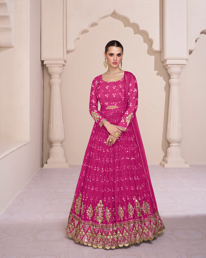 Exquisite Indian Designer Anarkali in Pink