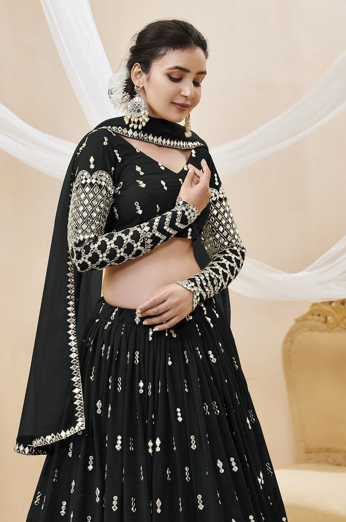 Timeless Allure Black Lehenga Choli