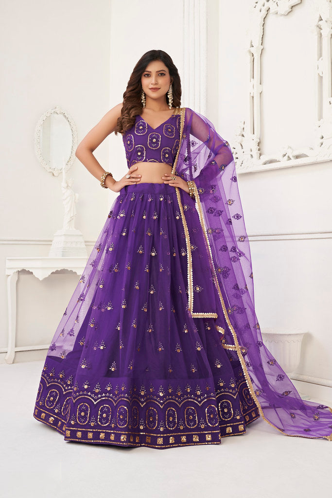 Elegant Purple Designer Lehenga Choli