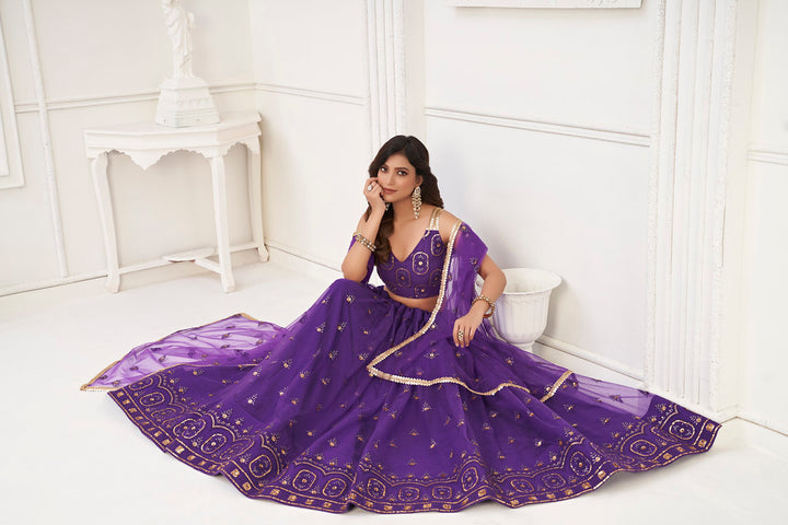 Elegant Purple Designer Lehenga Choli