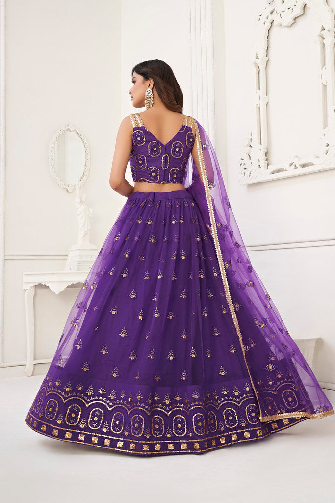 Elegant Purple Designer Lehenga Choli