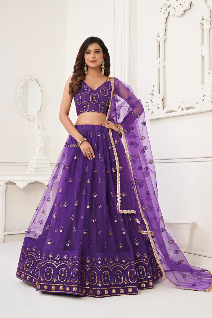 Elegant Purple Designer Lehenga Choli