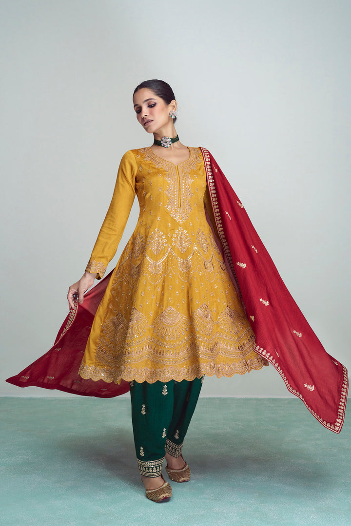 Radiant Yellow Premium Silk Indian Salwar Kameez