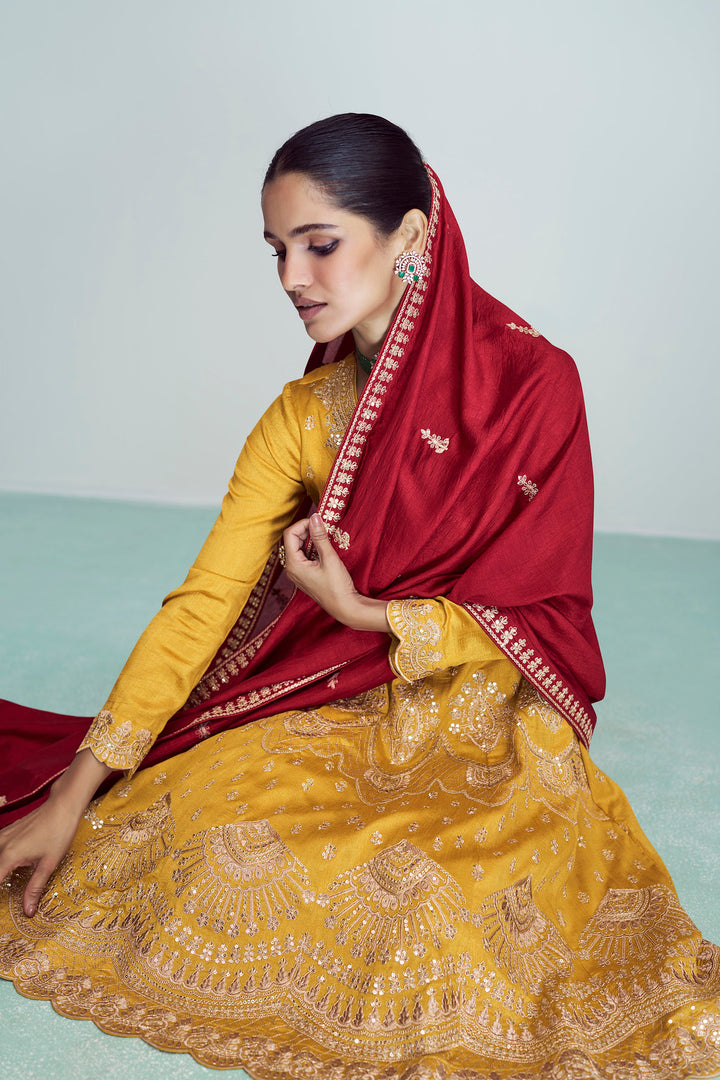 Radiant Yellow Premium Silk Indian Salwar Kameez