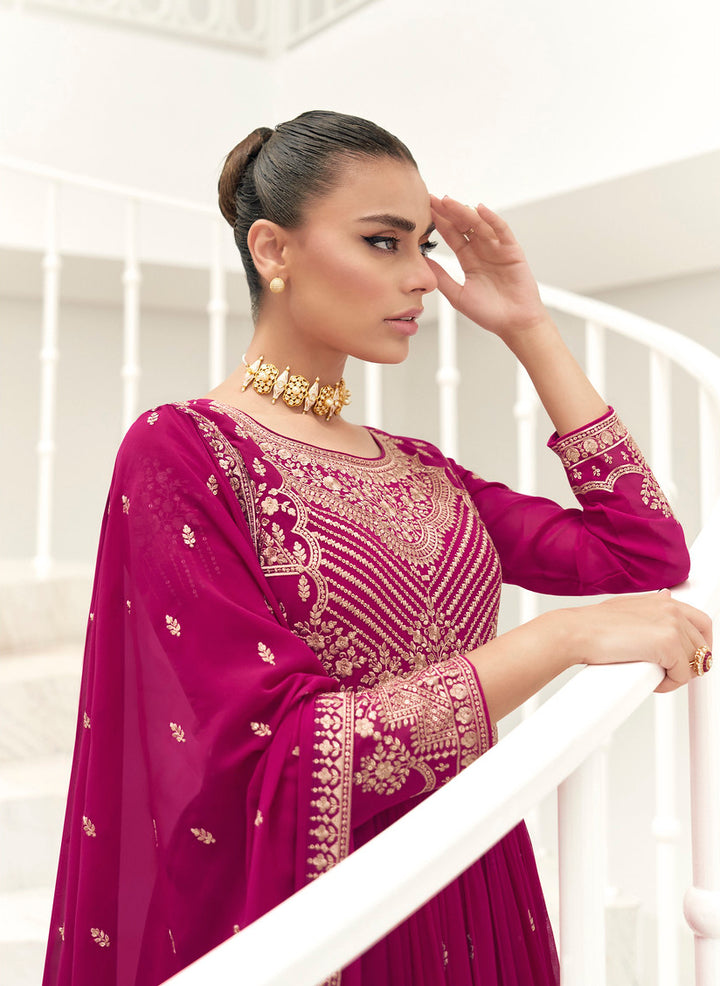 Exquisite Pink Indian Anarkali Dress