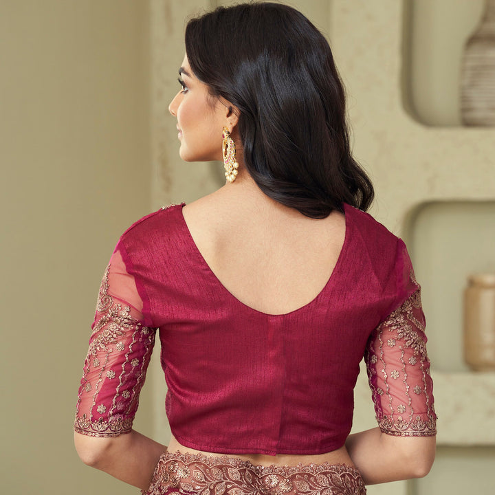 Wine Indian Saree