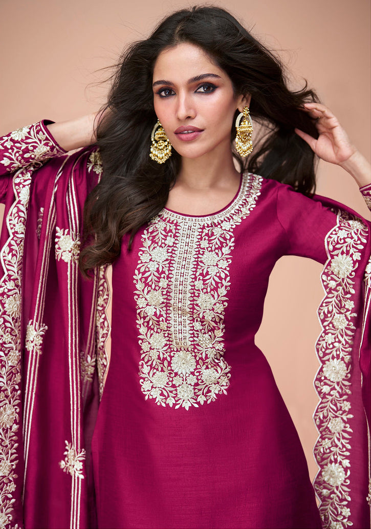 Indian Salwar Kameez Online in Pink Color