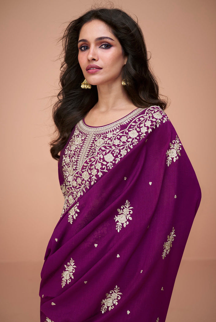 Indian Salwar Kameez in wine colour