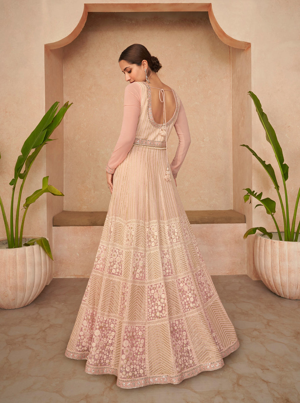 Elegant Light Pink Indian Anarkali