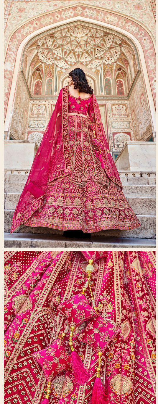 Elegant Pink Bridal Lehenga Choli