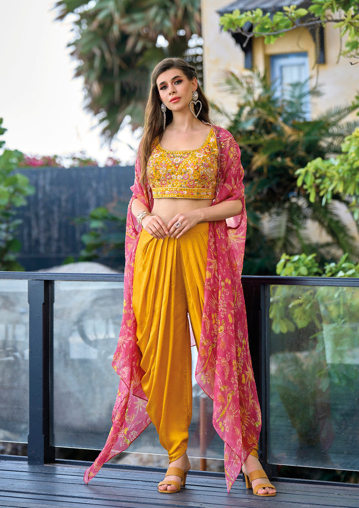 Designer Ready Wear Indo Western in Yellow