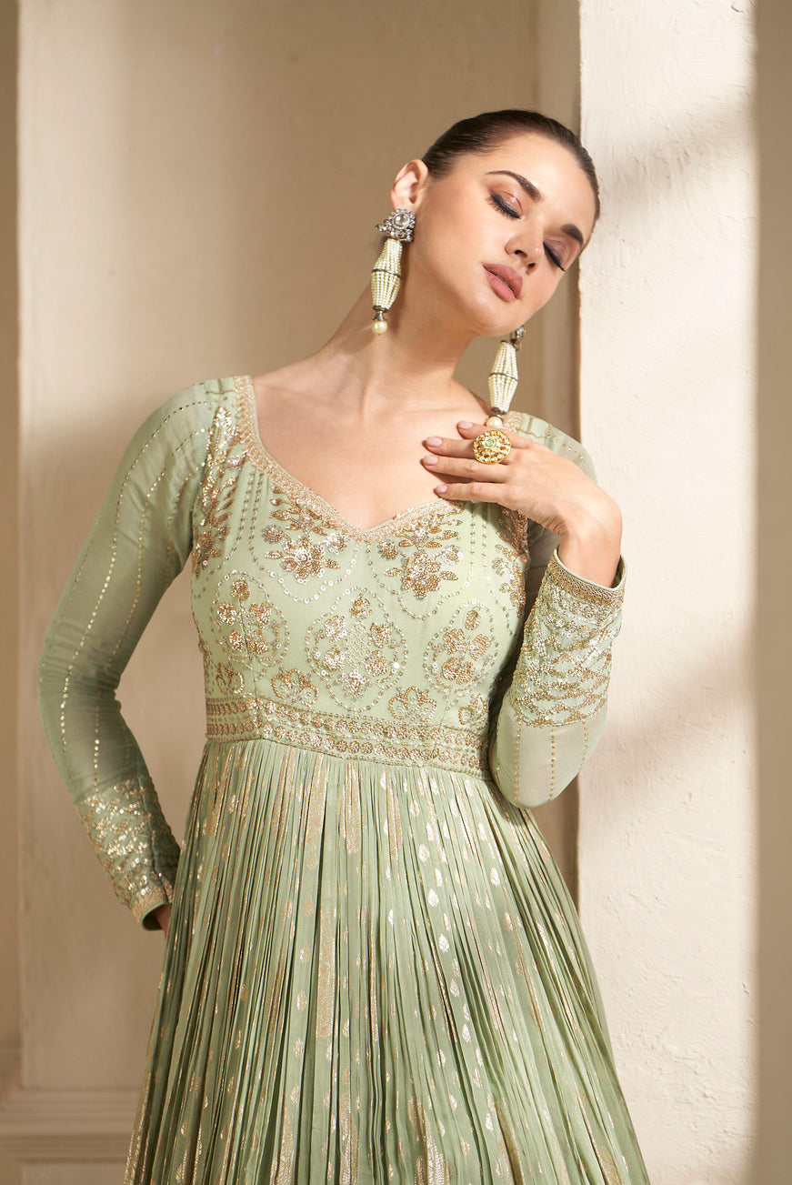 Indian Party Wear Embroidered Anarkali