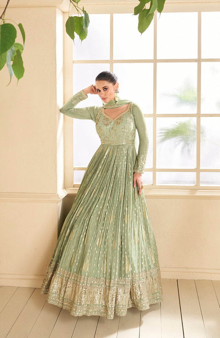 Indian Party Wear Embroidered Anarkali