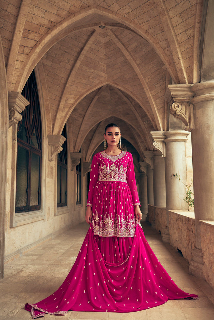 Pink Indian Sharara Dress