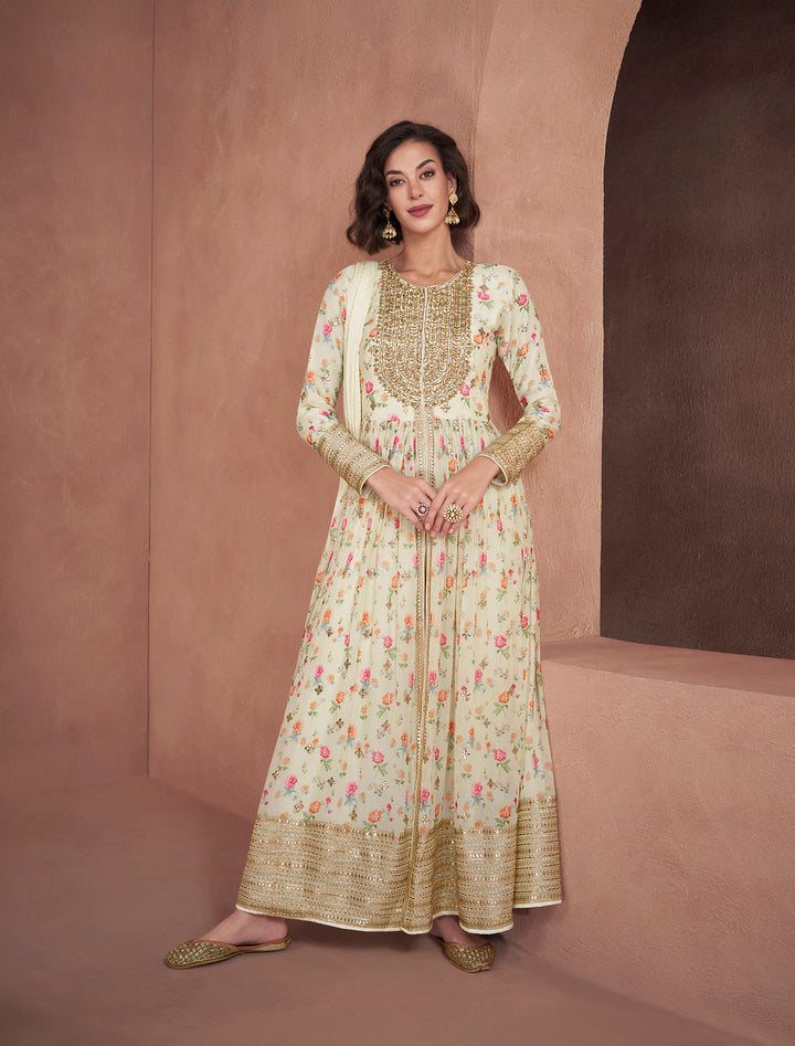 Elegant Dover White Salwar Kameez