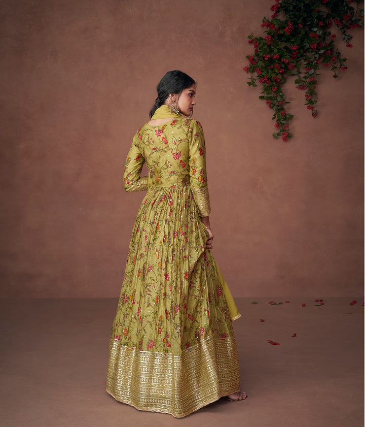 Designer Green Anarkali