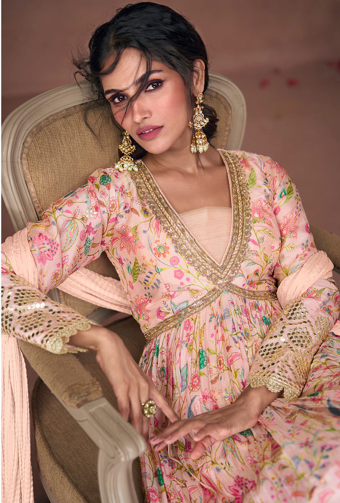 Designer Peach Anarkali