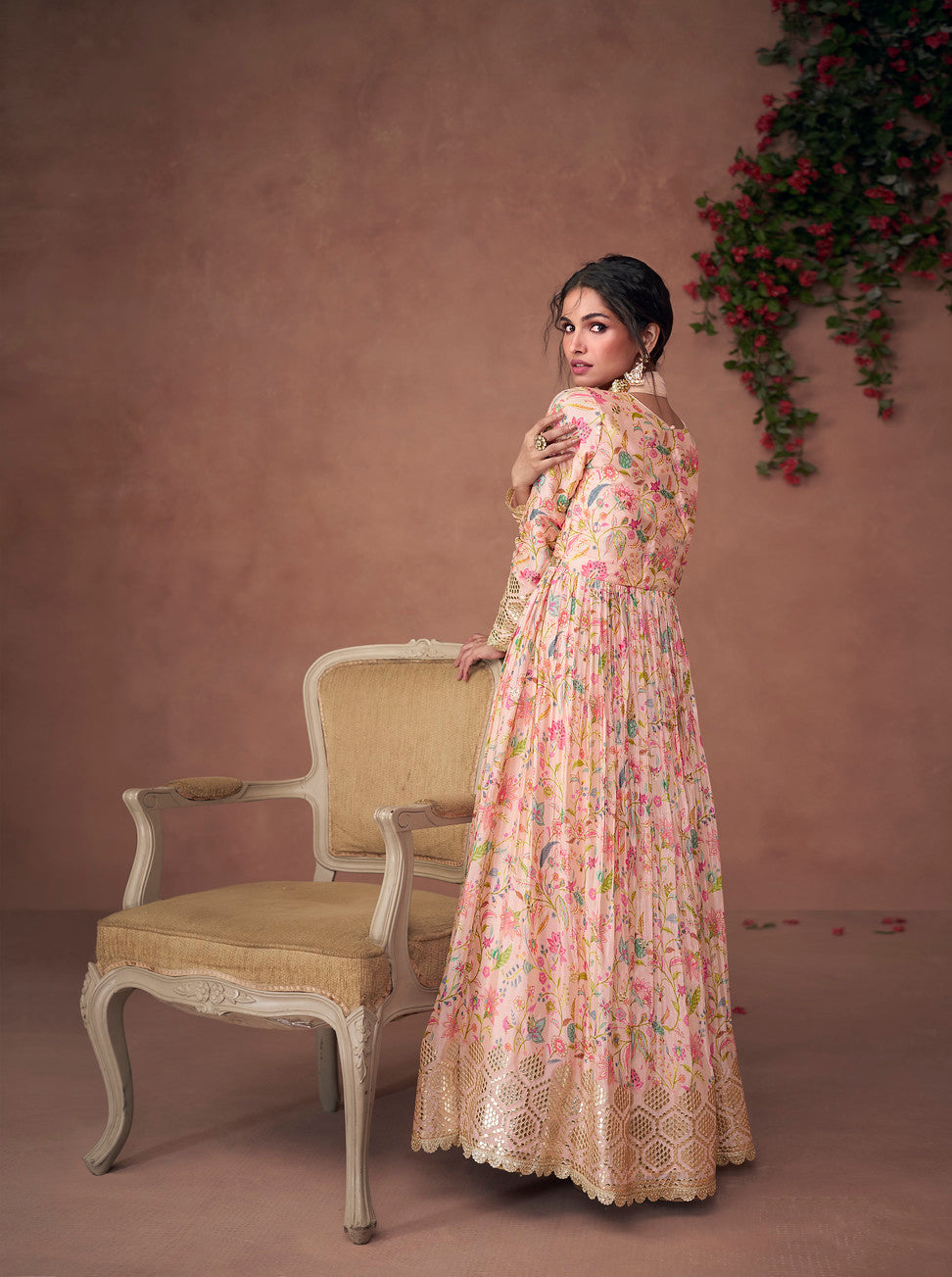 Designer Peach Anarkali