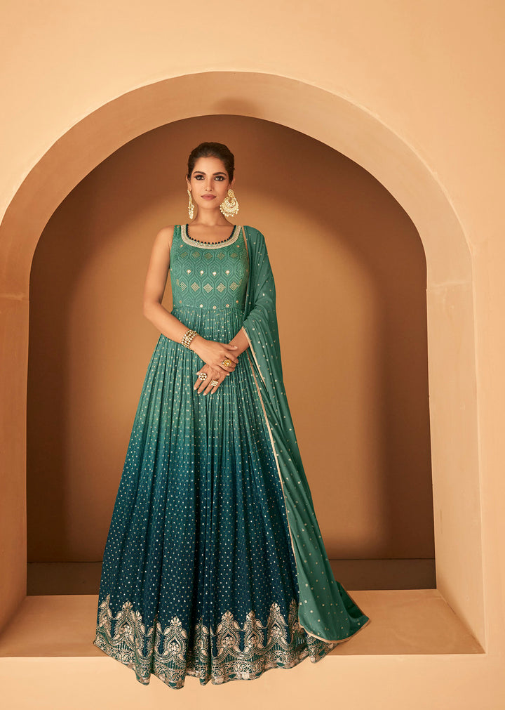 Elegant Green Designer Gown