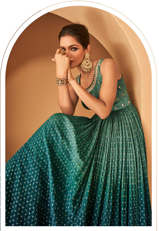 Elegant Green Designer Gown