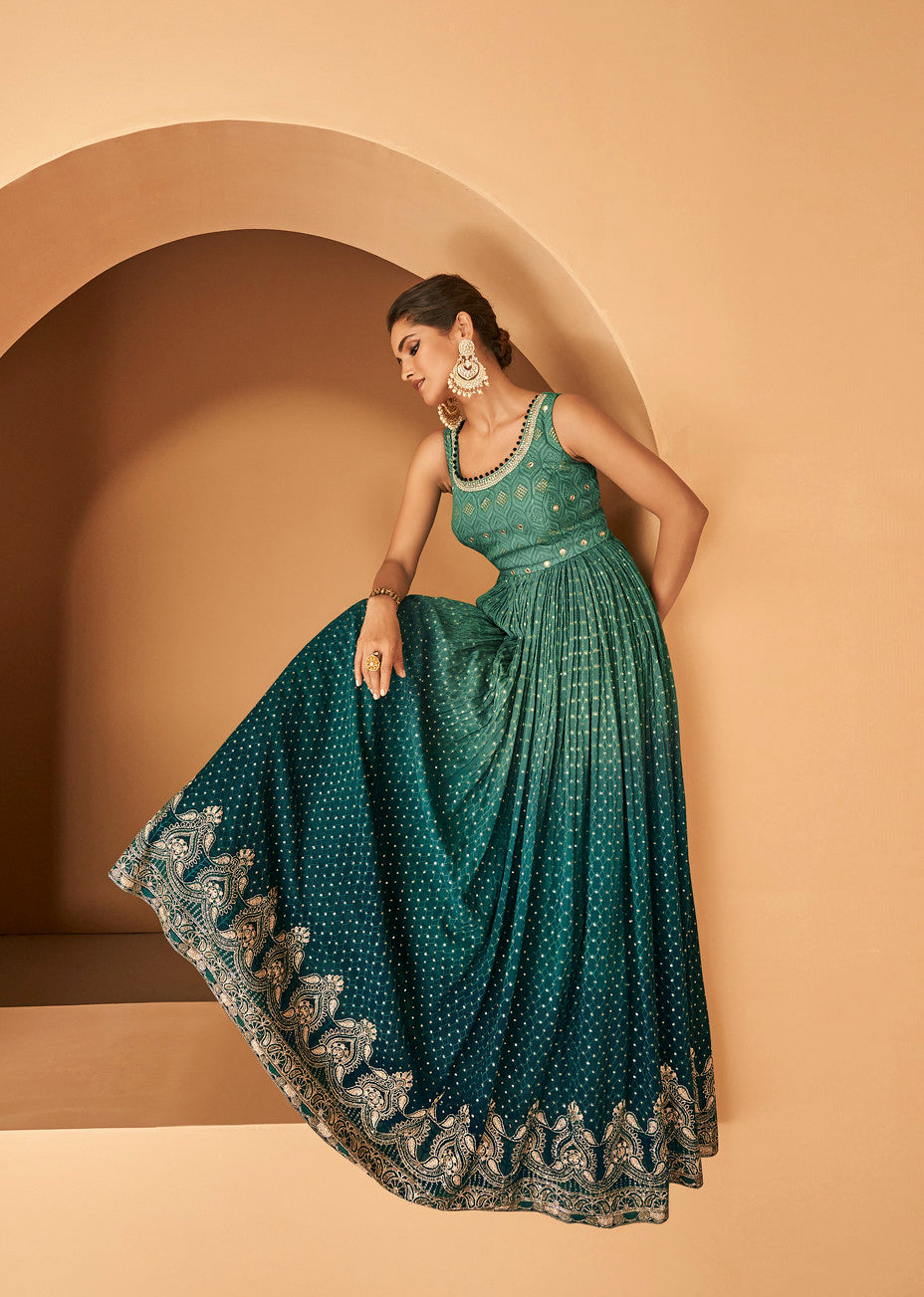 Elegant Green Designer Gown