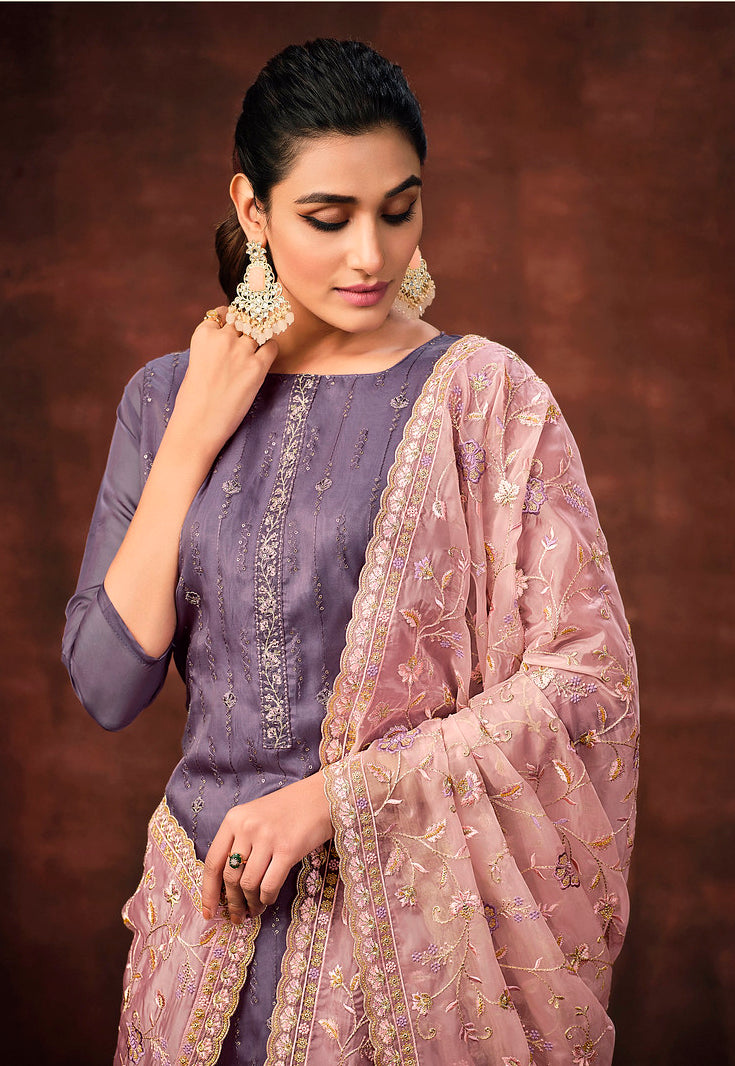 Designer Indian Salwar Kameez in Purple