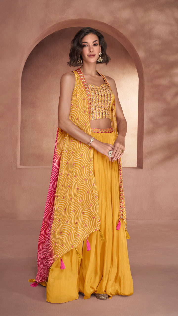 Readymade Indian Lehenga Choli in Stunning Yellow